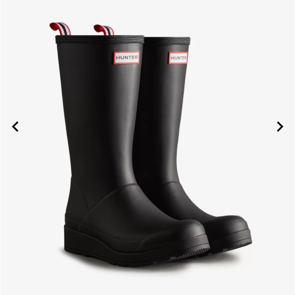 Hunter Black Size 7 Women's Play Tall Rain Boots